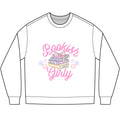 Bookish Girly Long Sleeve Tee — Pastel Books Graphic