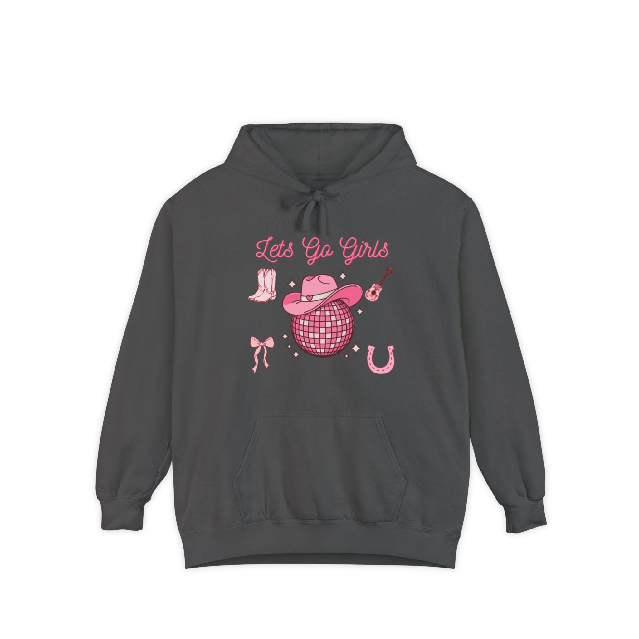 Let’s Go Cowgirls Hoodie — Pink Western Rodeo Graphic