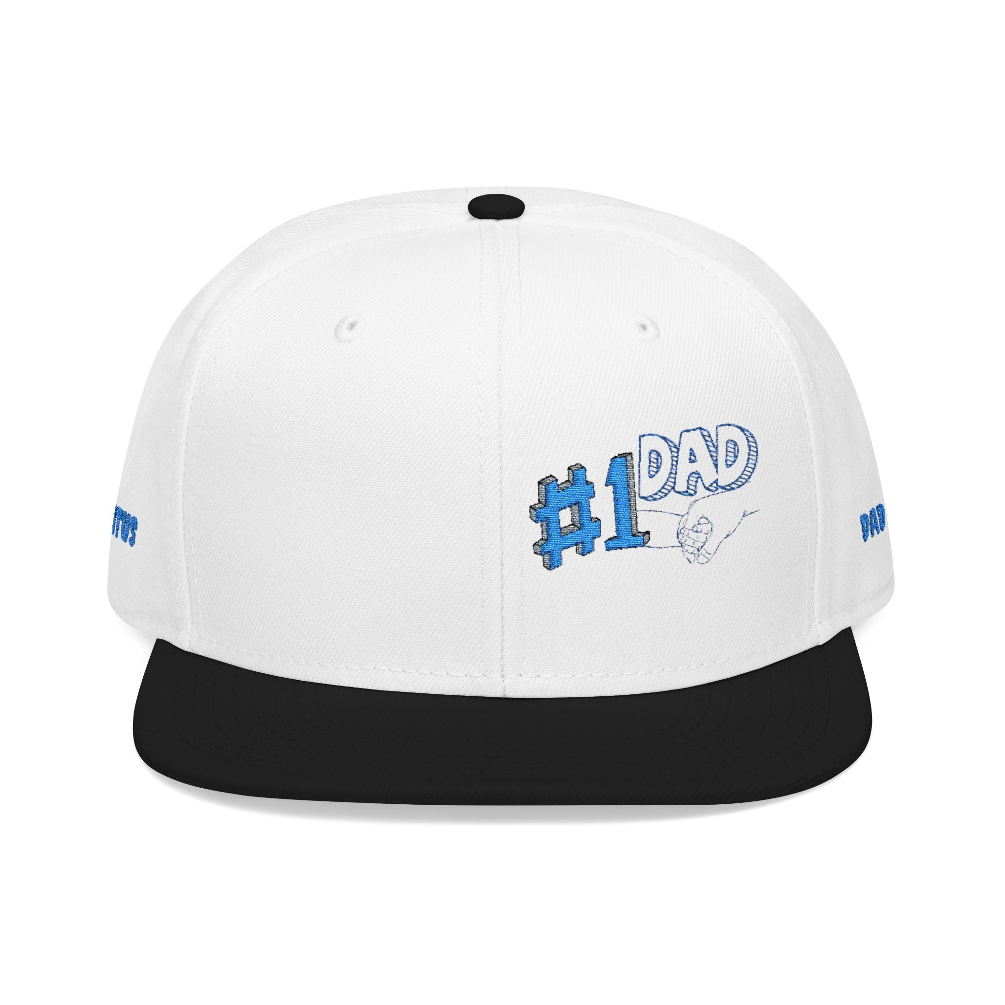 #1 Dad Embroidered Snapback Hat — Blue Accent Father’s Day Cap