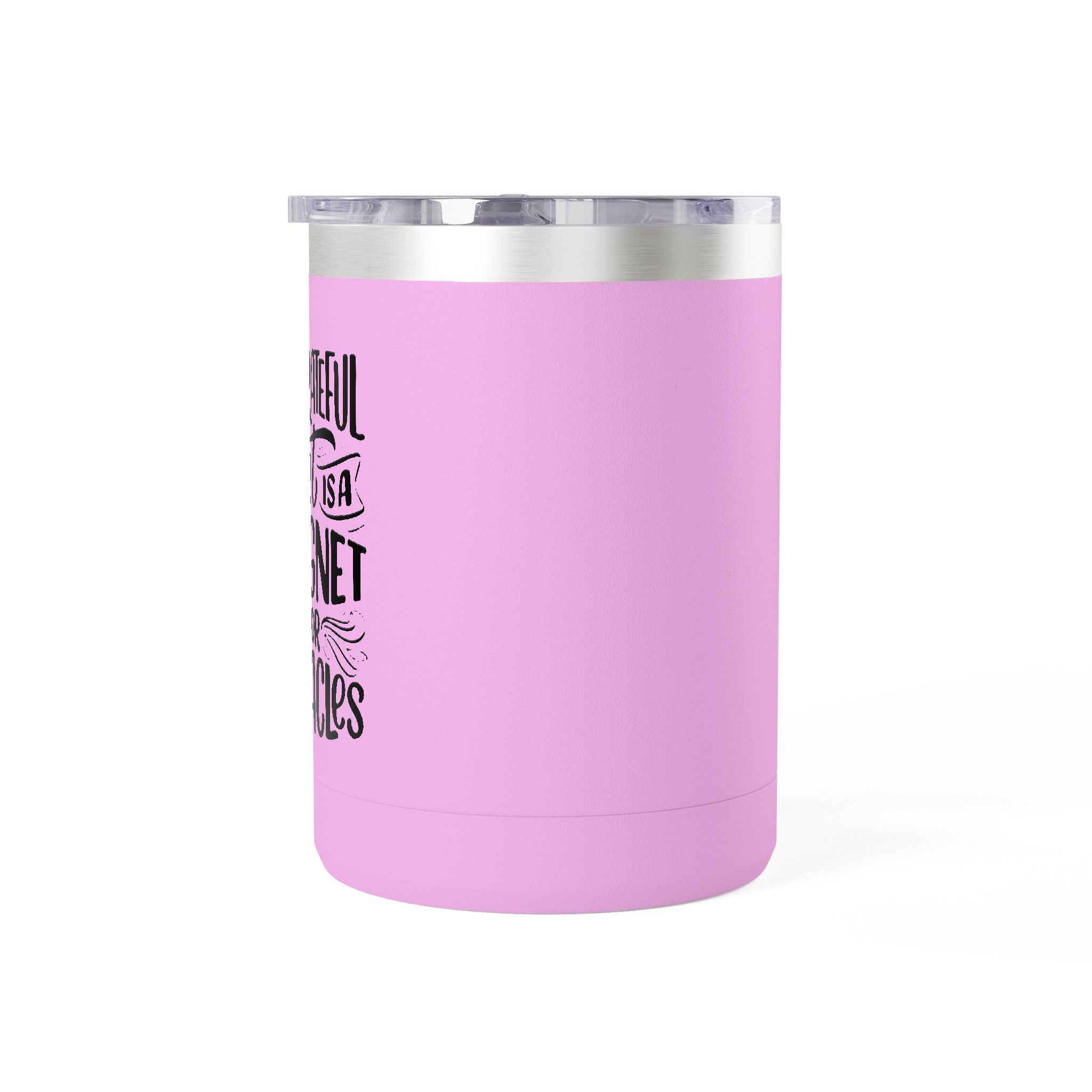 15oz Insulated Coffee Tumbler Mug — White Travel Cup with Handle
