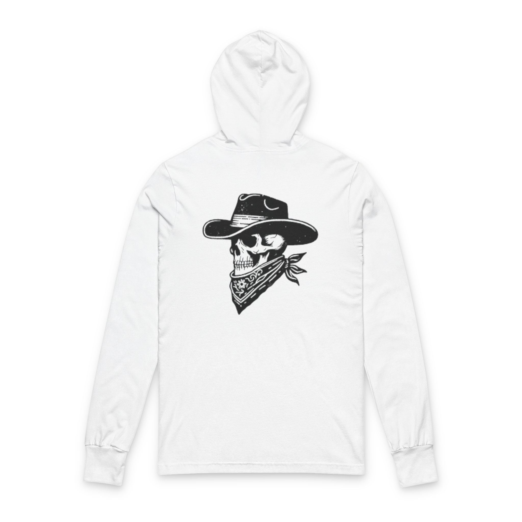 Cowboy Skull Hooded Long Sleeve Tee