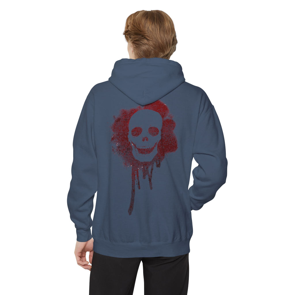 Skull Drip Hoodie — Graphic Garment-Dyed Pullover