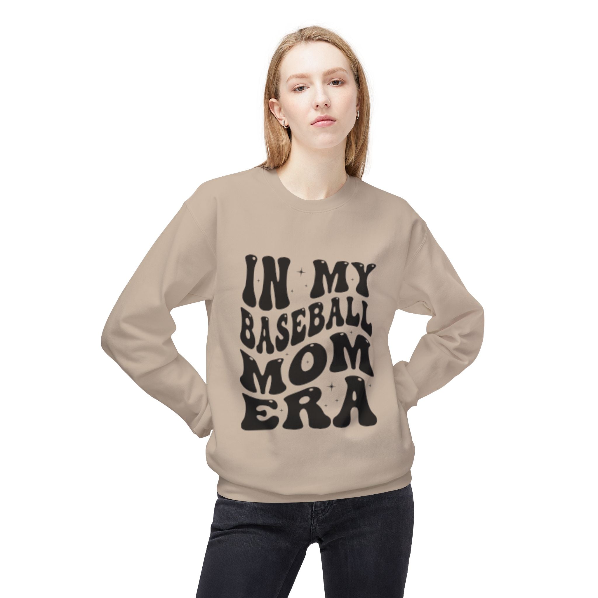 Baseball Mom Crewneck Sweatshirt - "In My Baseball Mom Era" Retro Graphic
