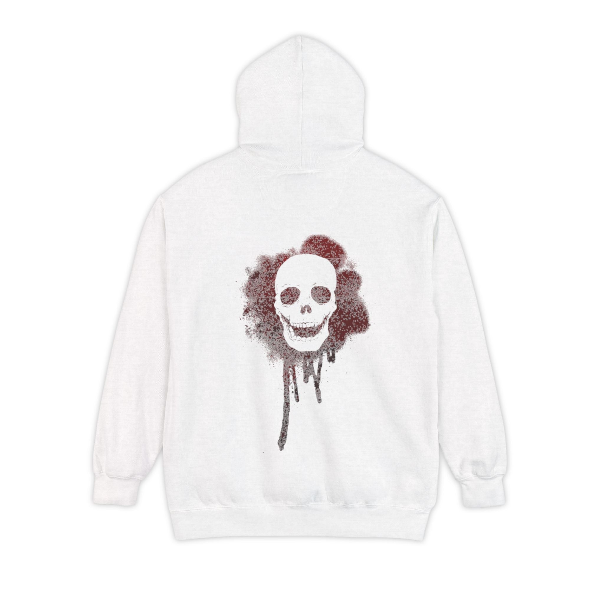 Skull Drip Hoodie — Graphic Garment-Dyed Pullover