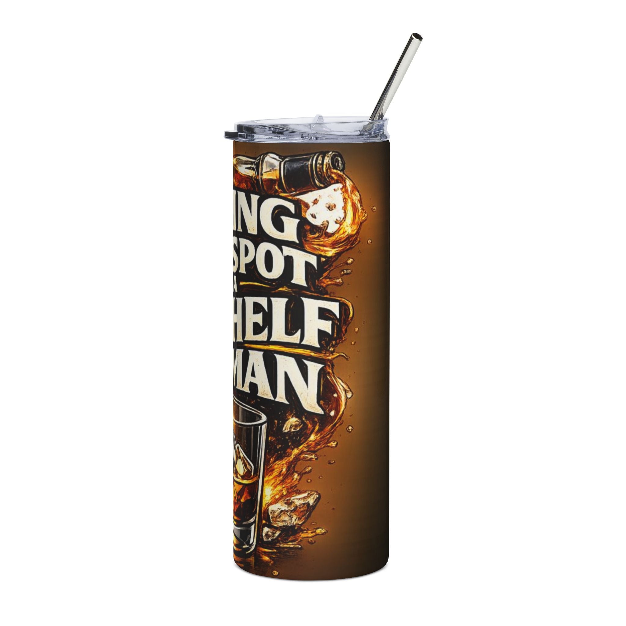 Whiskey Lovers 20oz Stainless Steel Tumbler – "Nothing Hits the Spot Like a Top Shelf" Insulated Travel Cup