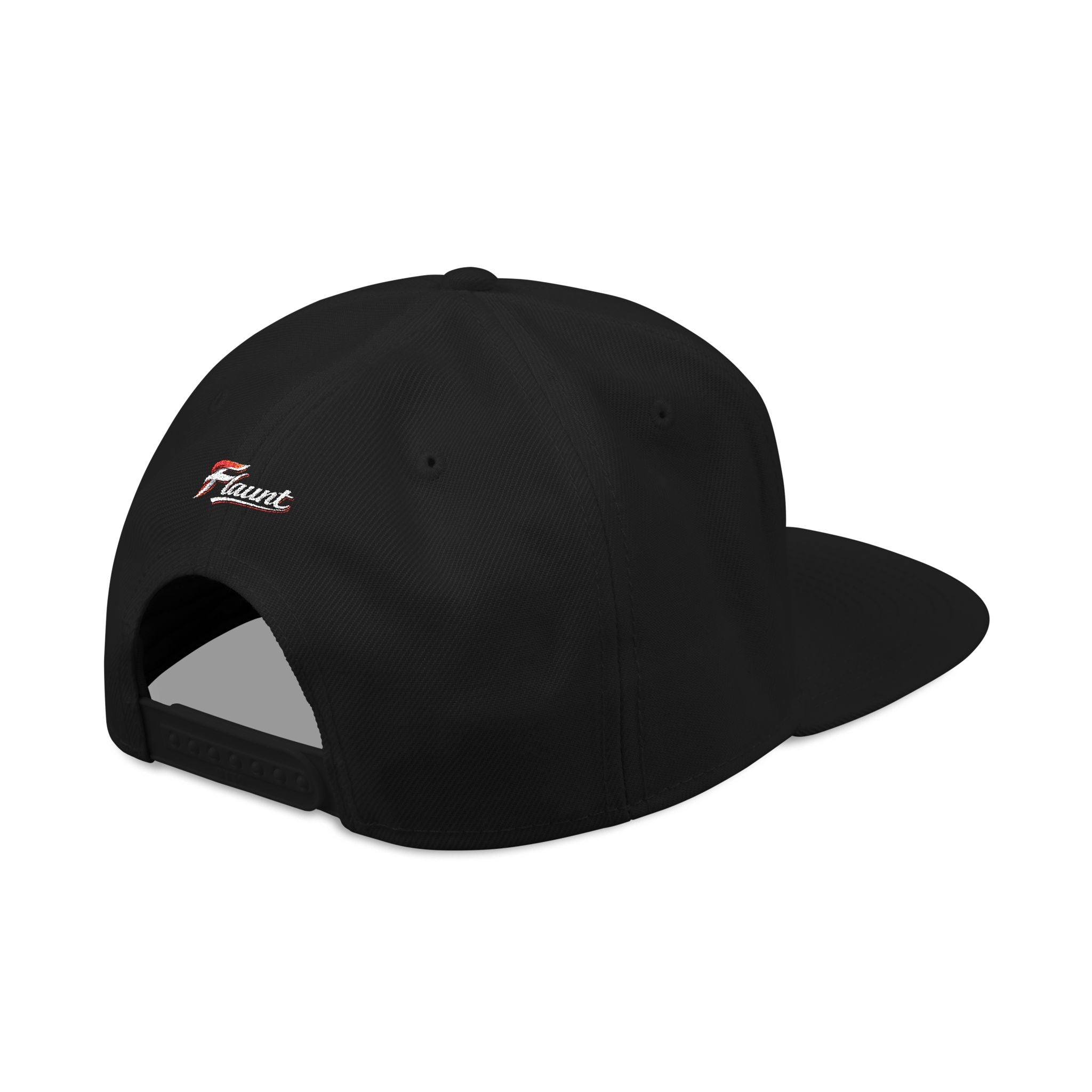 Embroidered 'F' Snapback Hat Lightweight Flat-Brim Cap