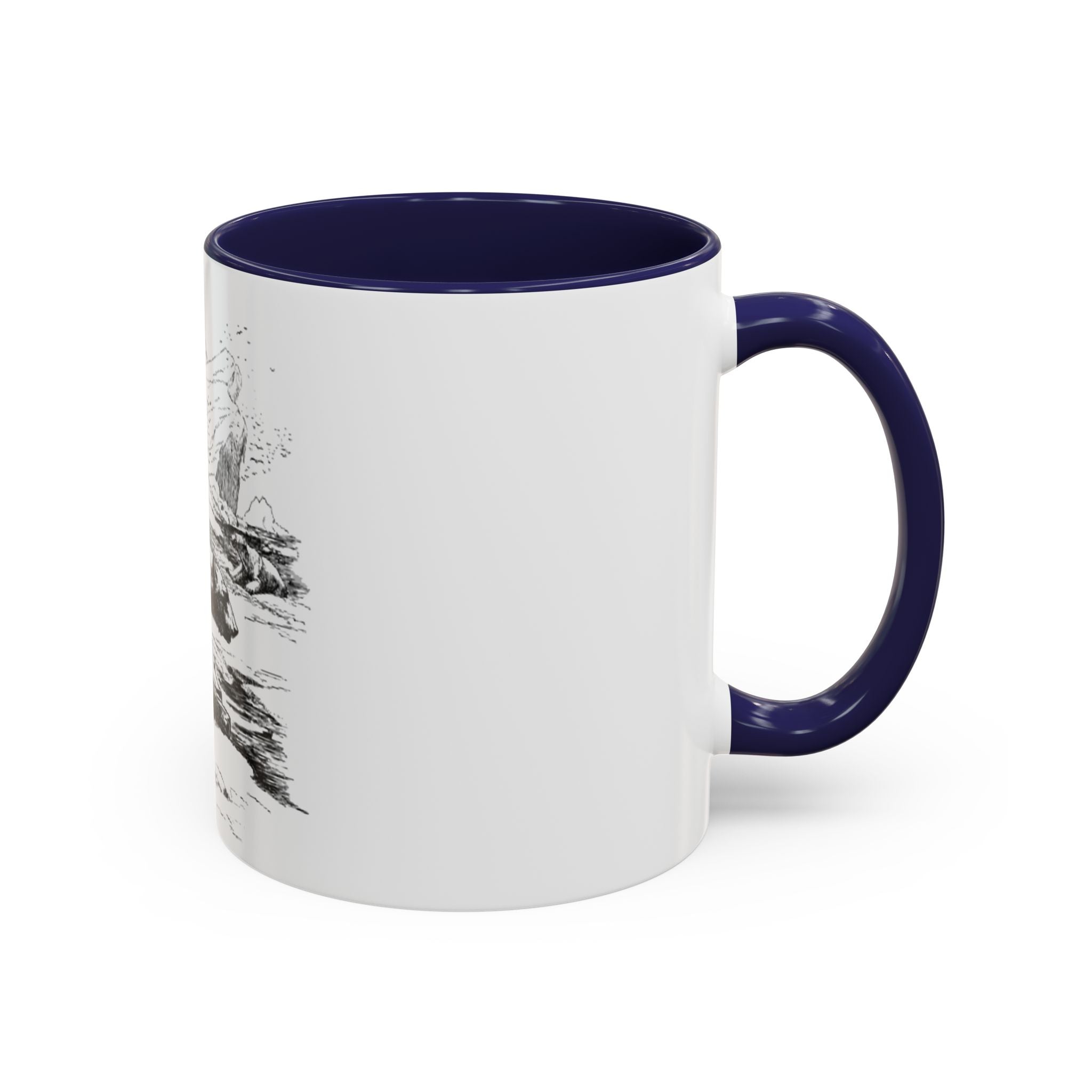Bear Mountain Coffee Mug — Vintage Wildlife Sketch Accent Mug (11/15oz)