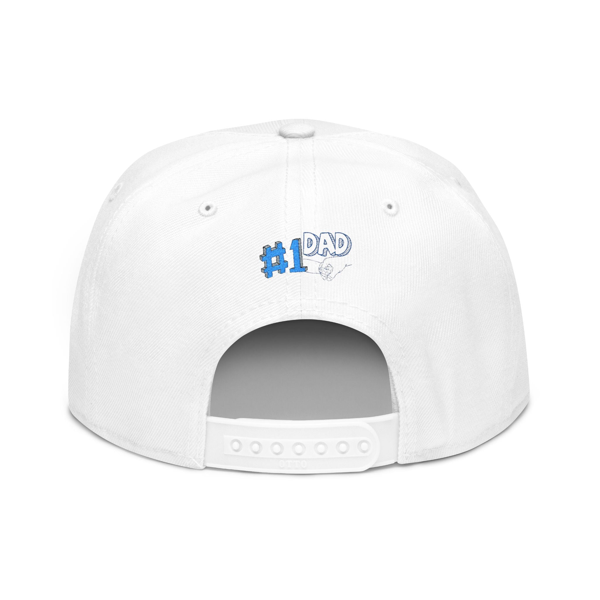 #1 Dad Embroidered Snapback Hat — Blue Accent Father’s Day Cap