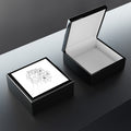 Floral Face Jewelry Box – Elegant Hand-Drawn Orchid Trinket Keeper