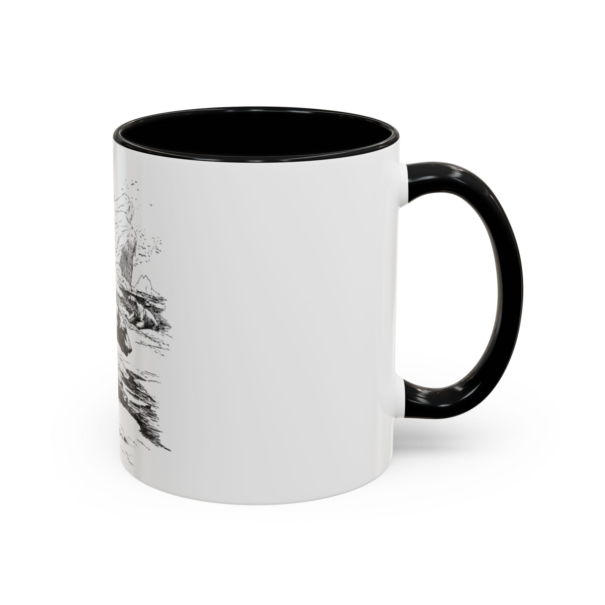 Bear Mountain Coffee Mug — Vintage Wildlife Sketch Accent Mug (11/15oz)