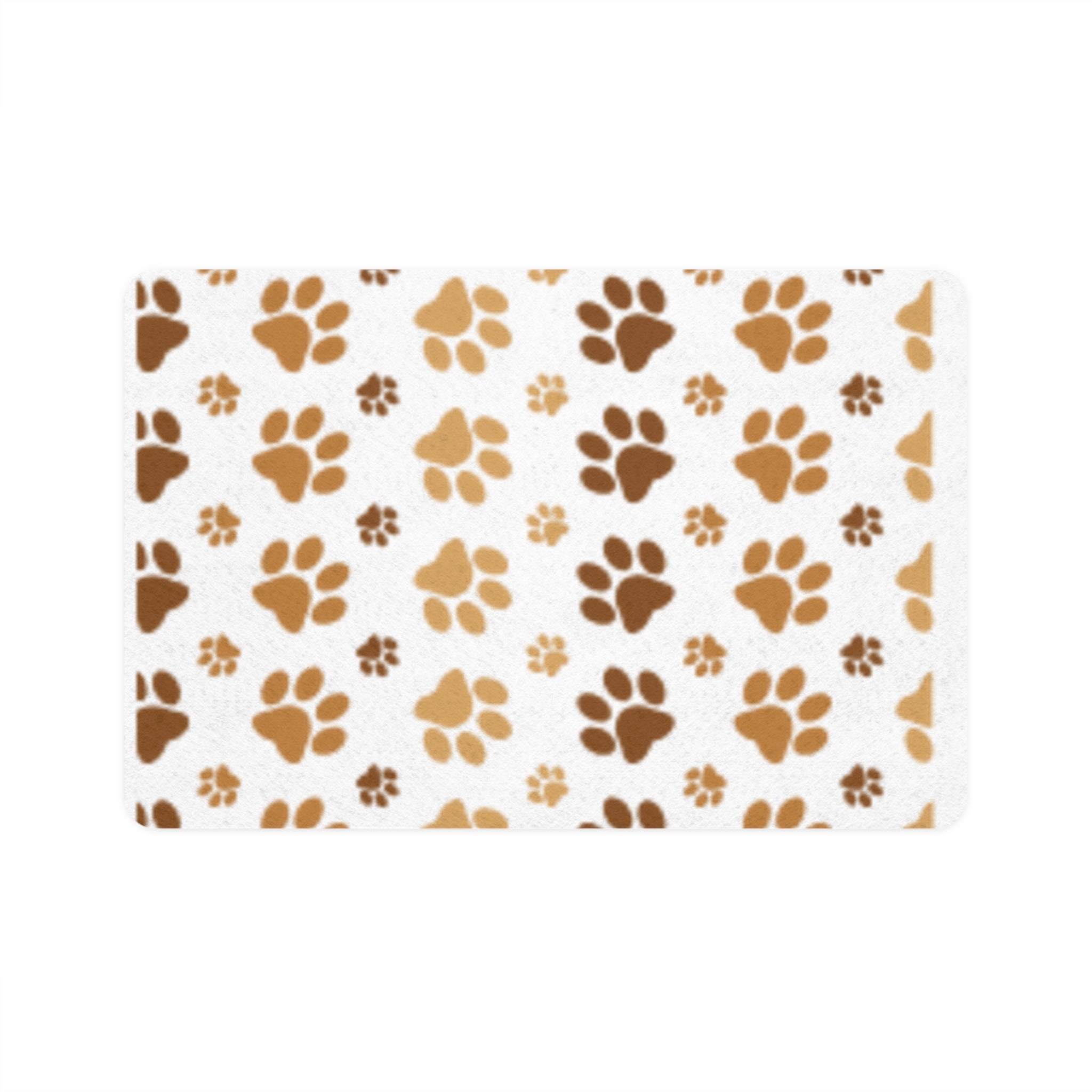 Paw Print Pet Food Mat (12x18) — Non‑Slip Feeding Placemat