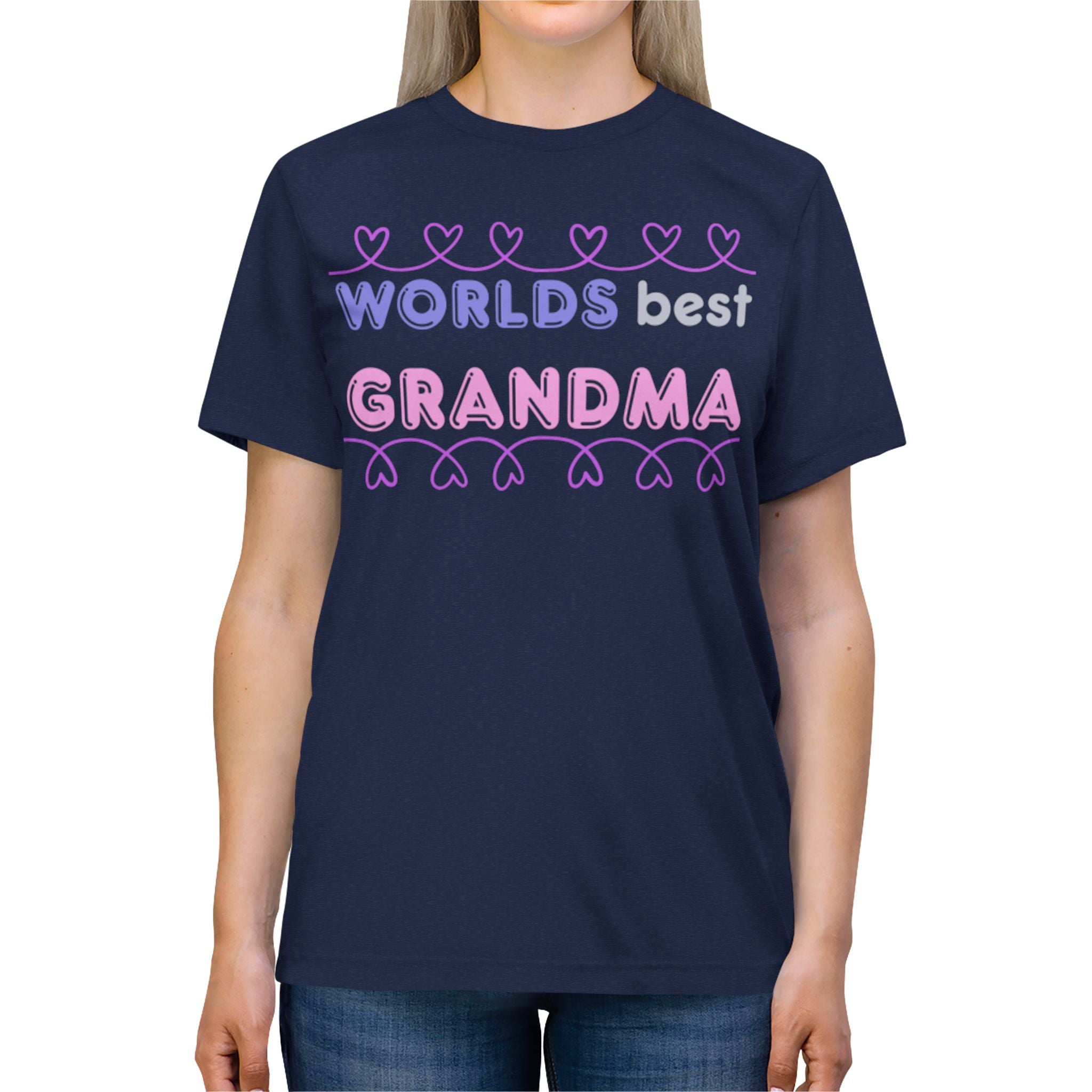 World's Best Grandma T-Shirt — Cute Heart Design, Gift for Grandmother