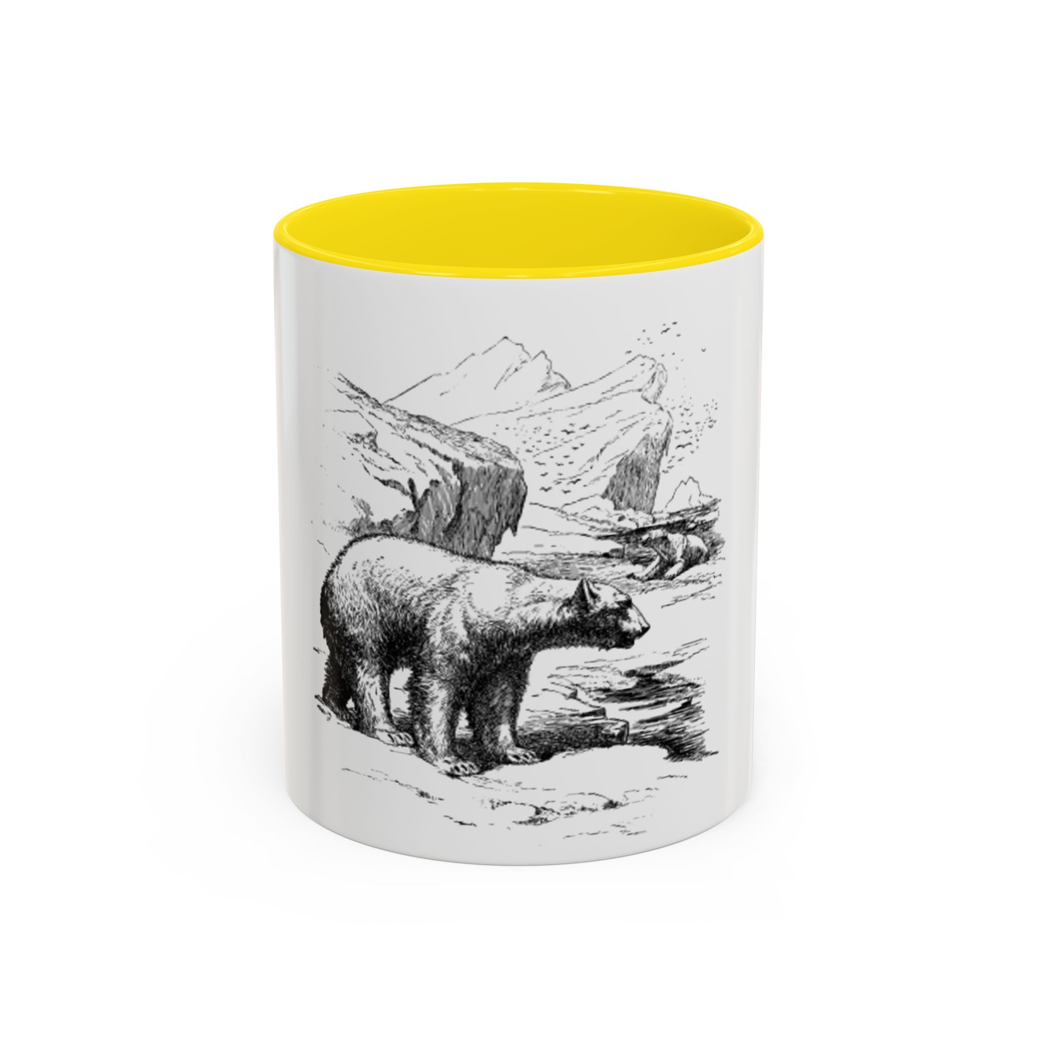 Bear Mountain Coffee Mug — Vintage Wildlife Sketch Accent Mug (11/15oz)