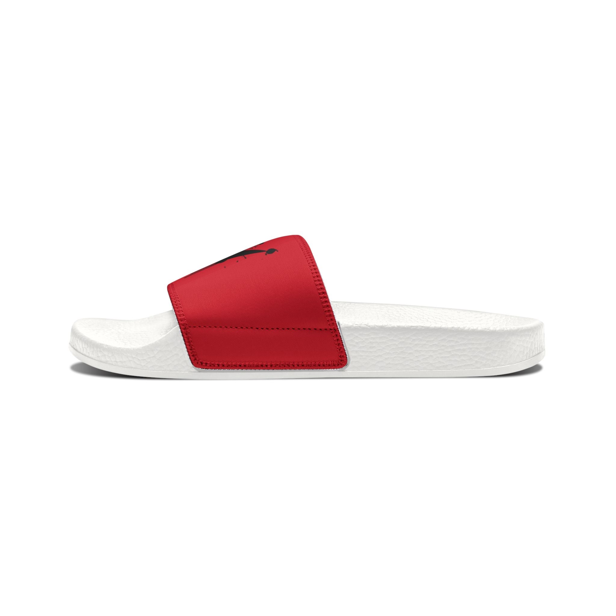 Men's Red Crown Slide Sandals — Removable Strap Casual Pool & Lounge Slides