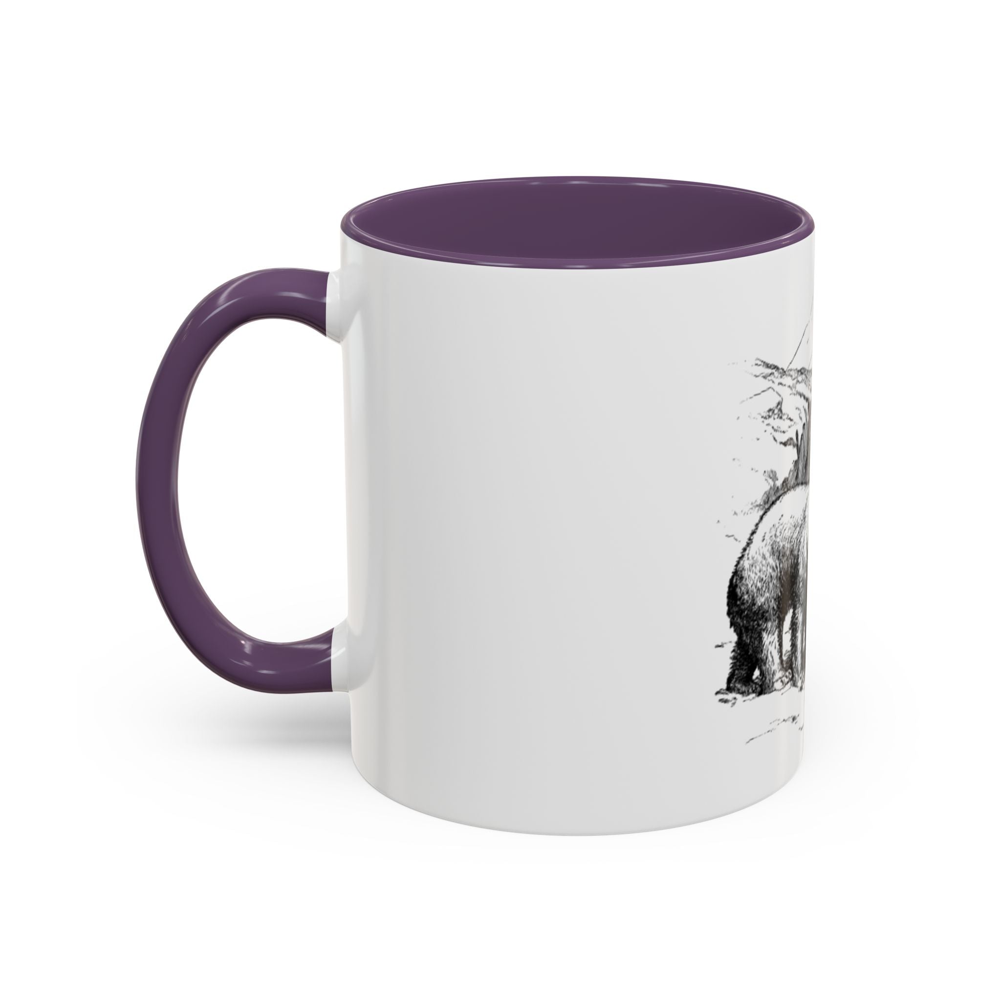 Bear Mountain Coffee Mug — Vintage Wildlife Sketch Accent Mug (11/15oz)