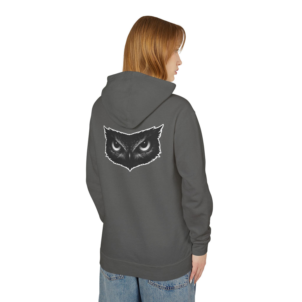 Owl Gaze Hoodie "FLAUNT" Lightweight Hooded Sweatshirt
