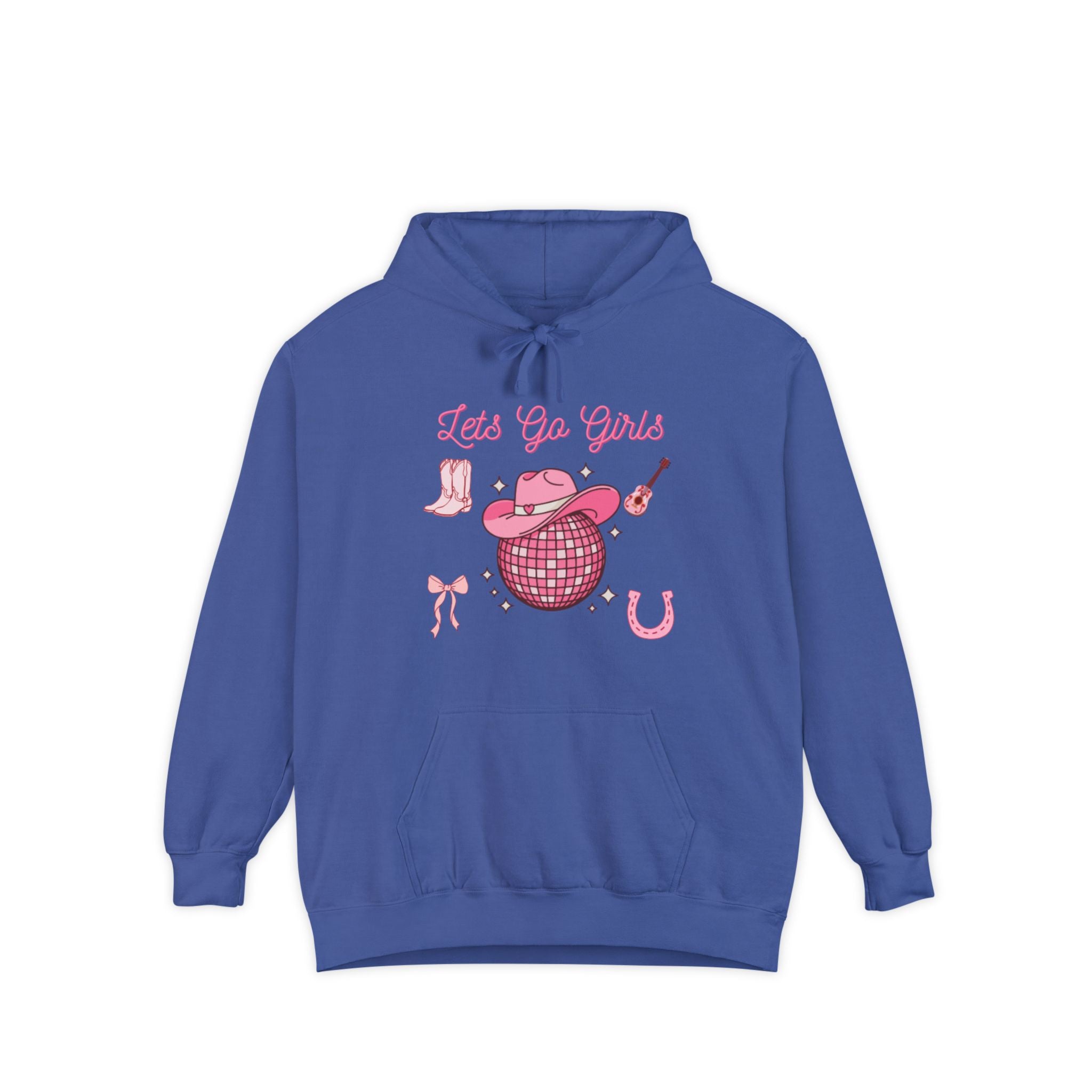 Let’s Go Cowgirls Hoodie — Pink Western Rodeo Graphic