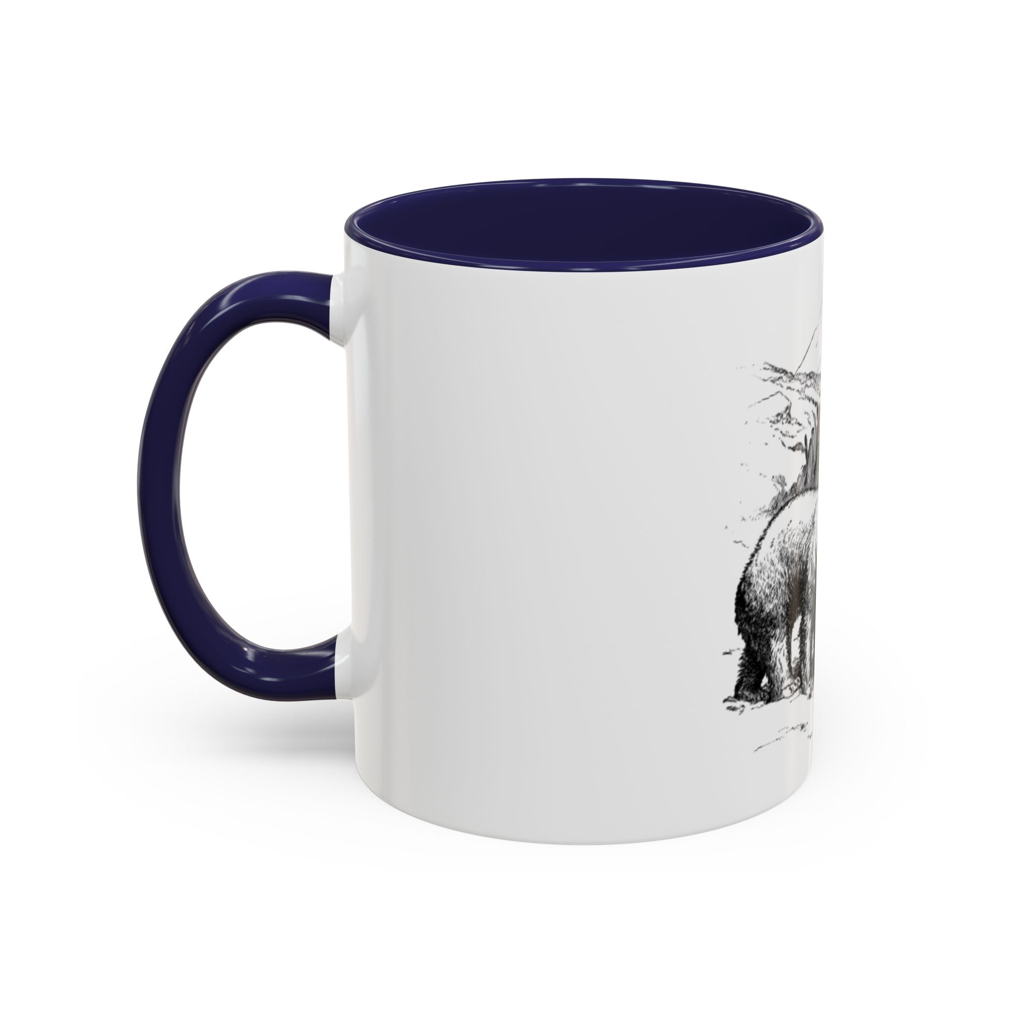 Bear Mountain Coffee Mug — Vintage Wildlife Sketch Accent Mug (11/15oz)