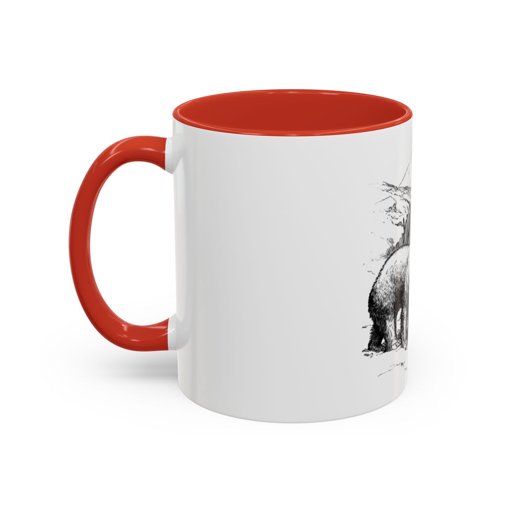 Bear Mountain Coffee Mug — Vintage Wildlife Sketch Accent Mug (11/15oz)