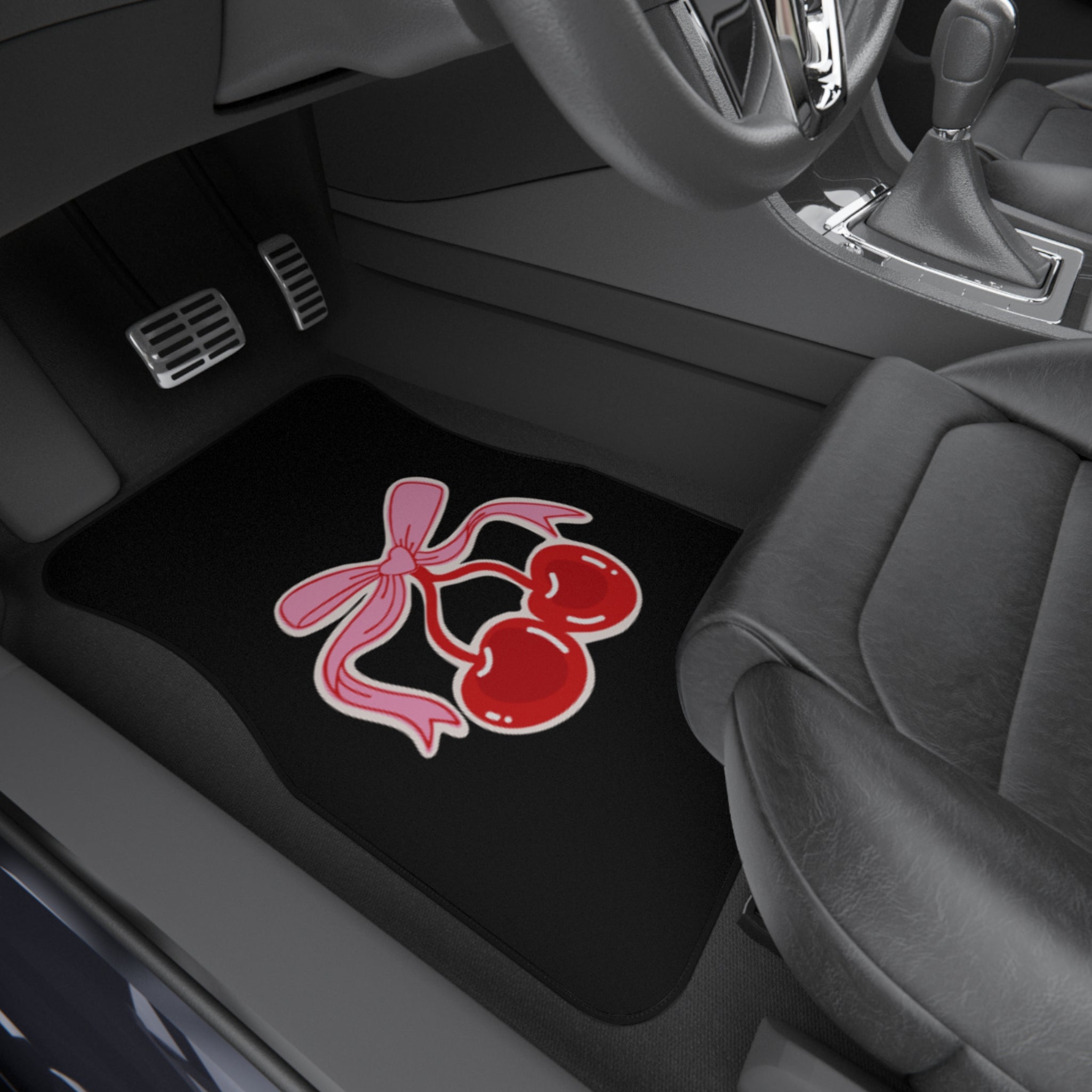 Cherry Bow Car Floor Mats — Cute Retro Car Mats (Set of 4)