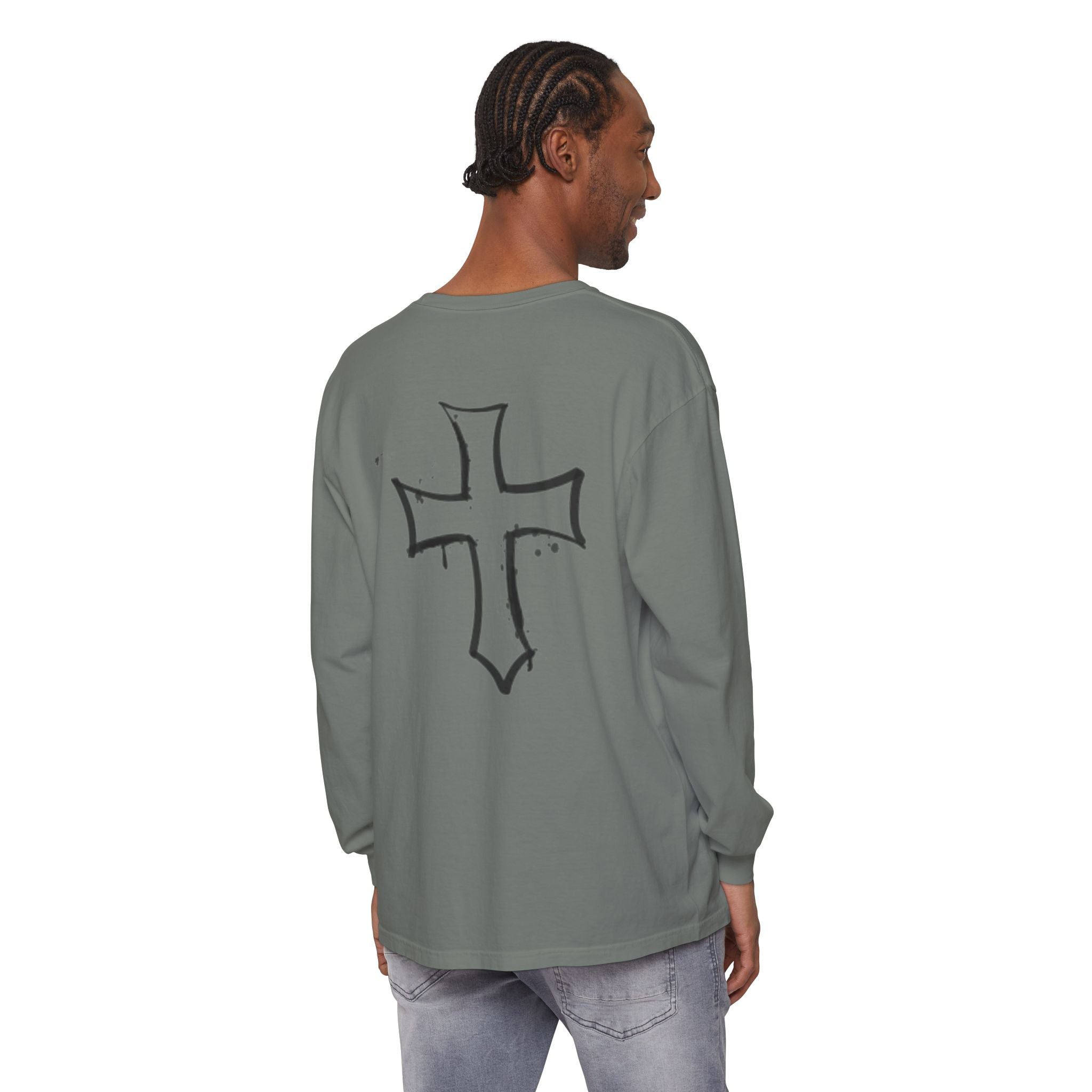 Religious Cross Long Sleeve Tee