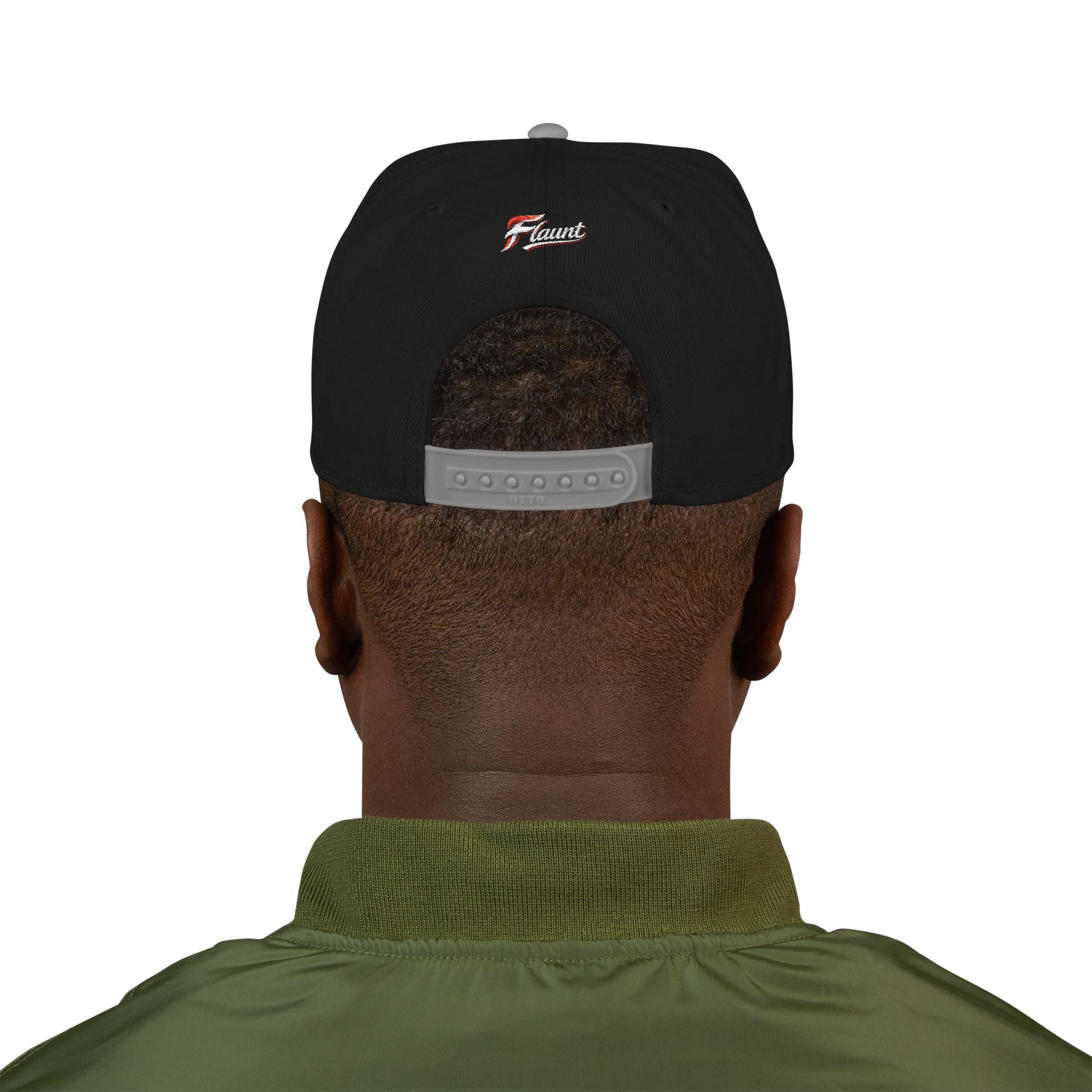 Embroidered 'F' Snapback Hat Lightweight Flat-Brim Cap
