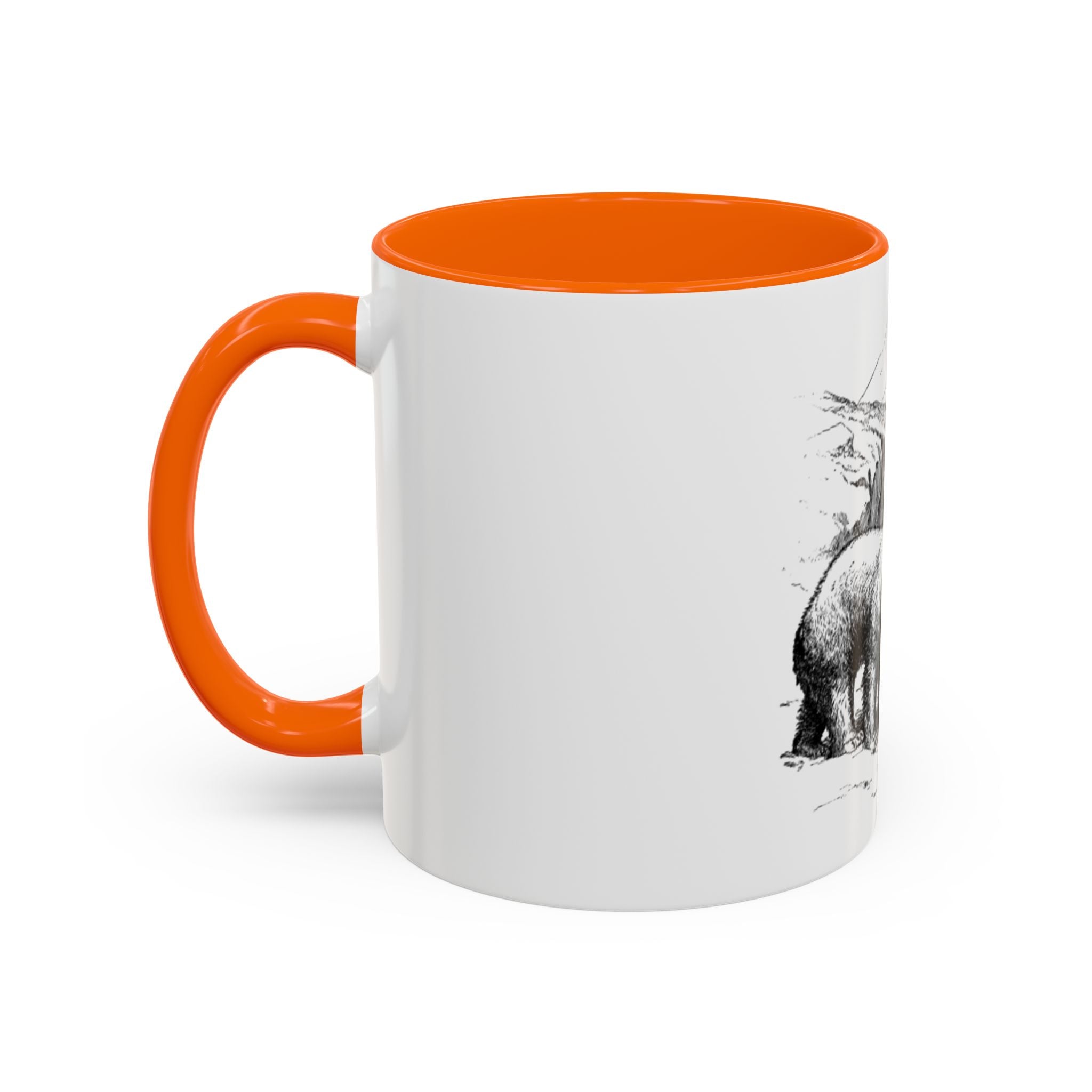 Bear Mountain Coffee Mug — Vintage Wildlife Sketch Accent Mug (11/15oz)