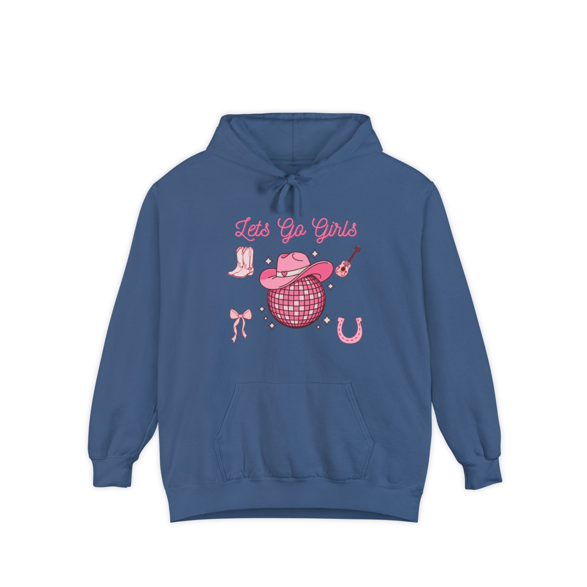 Let’s Go Cowgirls Hoodie — Pink Western Rodeo Graphic