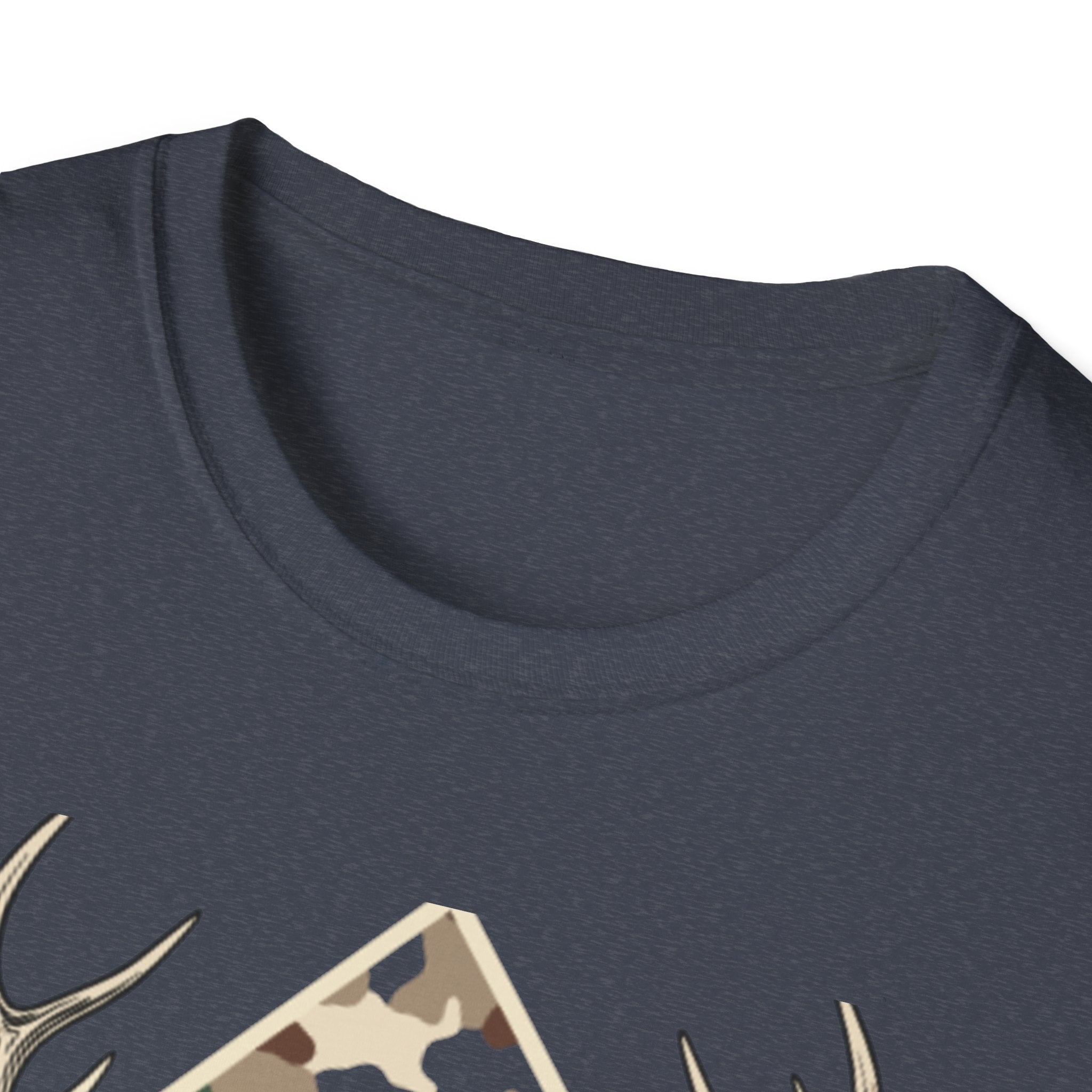 Deer Head Camo T-Shirt — Rustic Hunting Graphic Tee