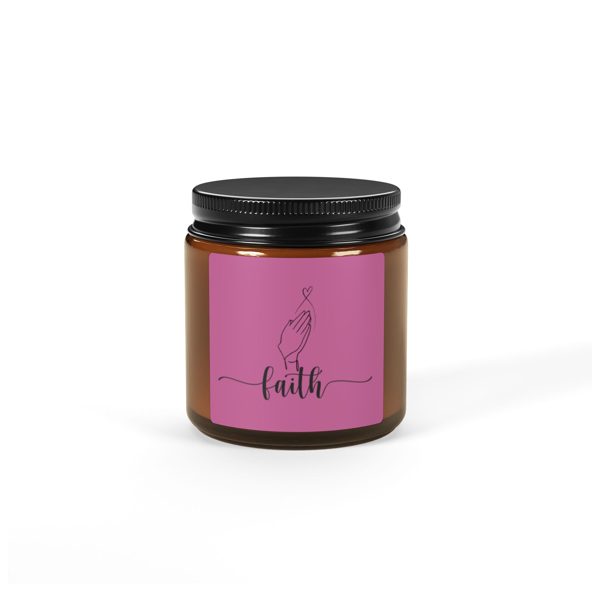 Faith Soy Candle — Amber Jar Scented Candle (Multi-Size)