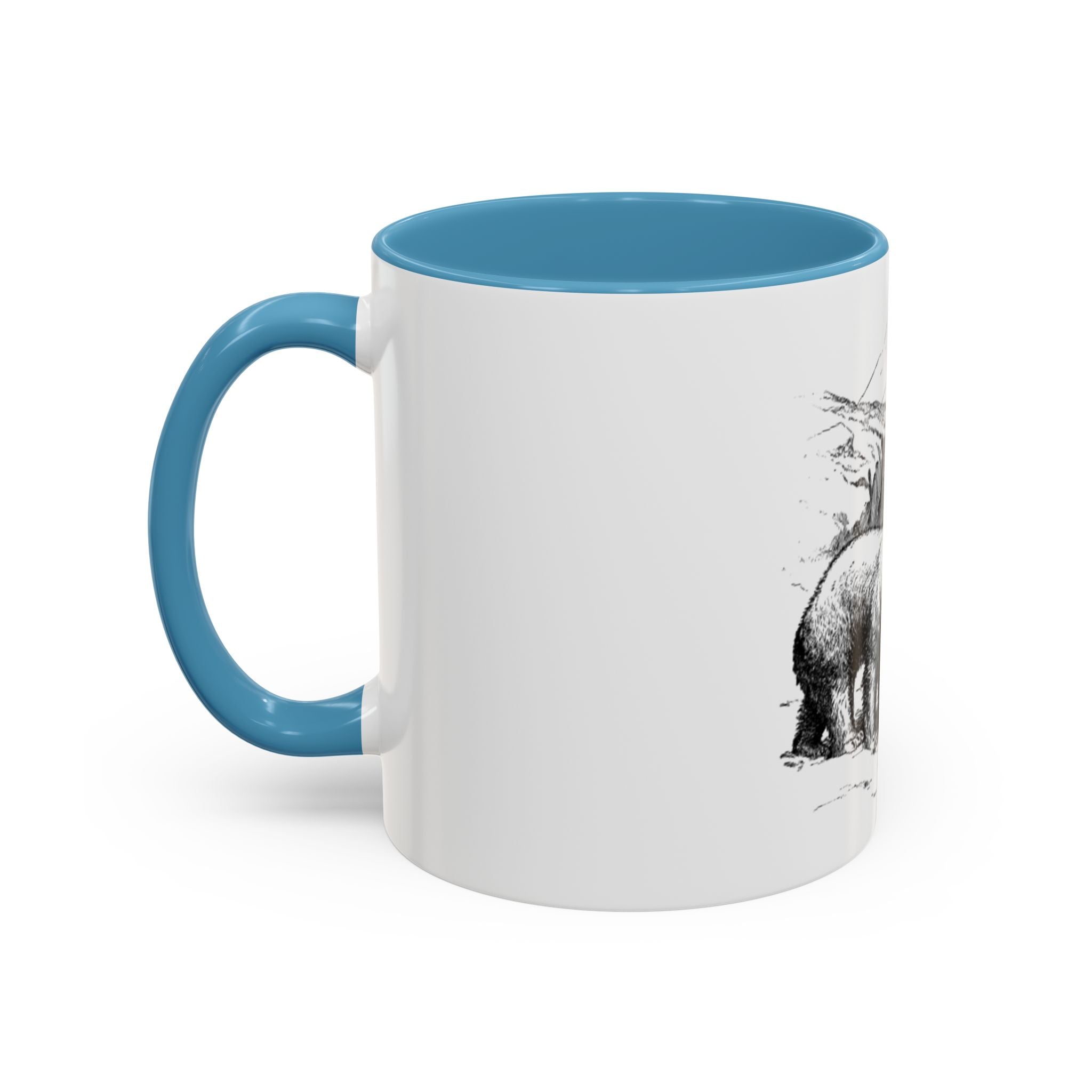 Bear Mountain Coffee Mug — Vintage Wildlife Sketch Accent Mug (11/15oz)