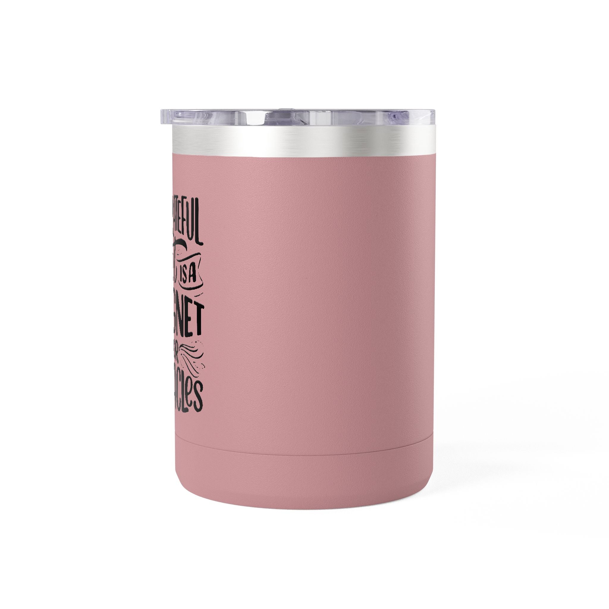 15oz Insulated Coffee Tumbler Mug — White Travel Cup with Handle