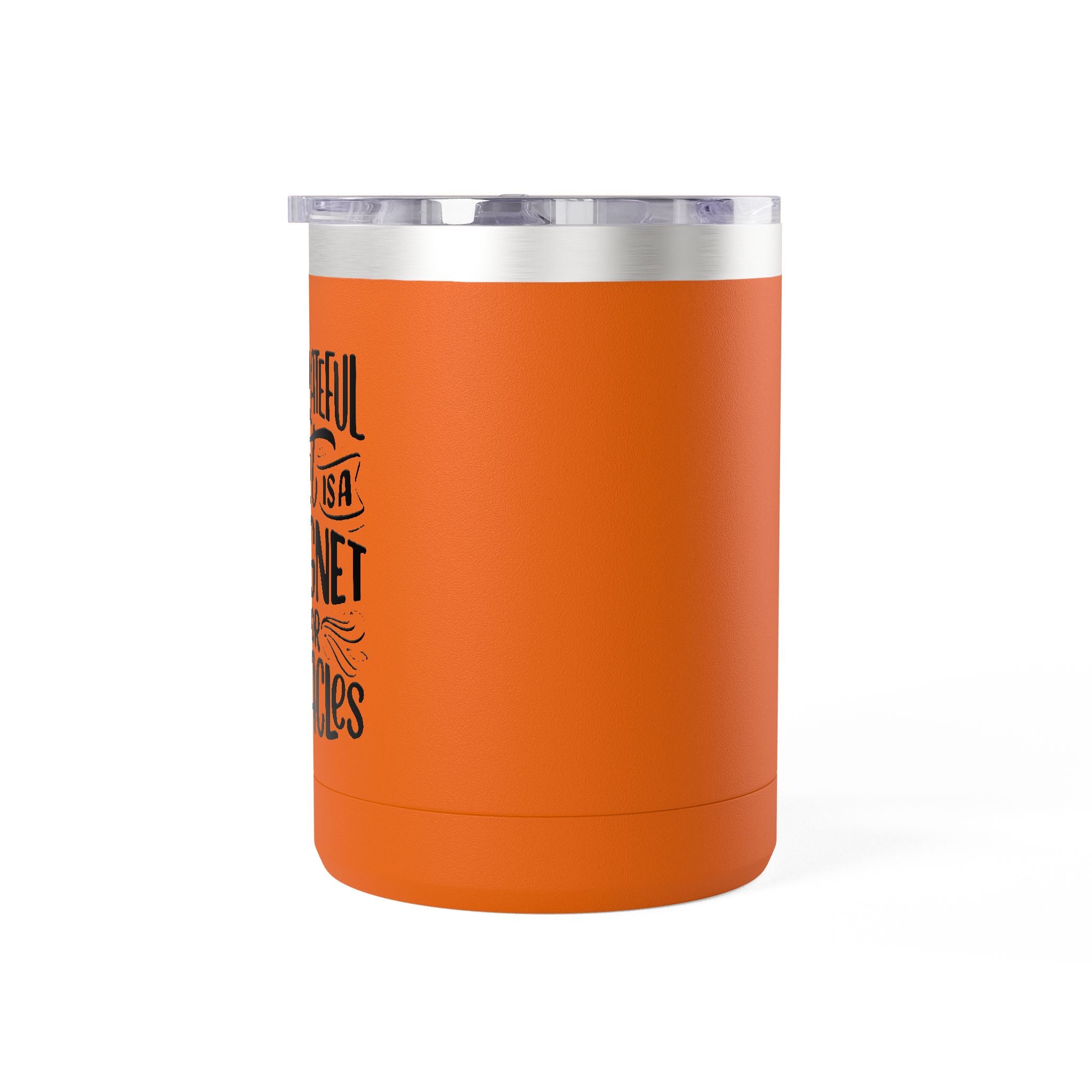 15oz Insulated Coffee Tumbler Mug — White Travel Cup with Handle