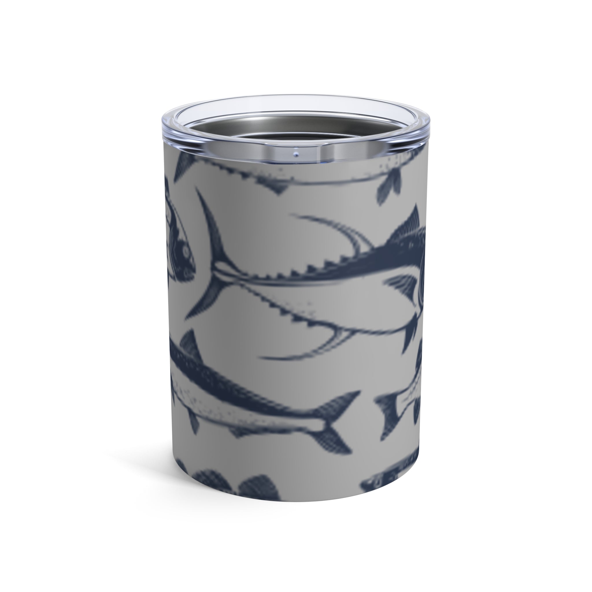 10oz Fish Pattern Tumbler — Insulated Nautical Drink Holder