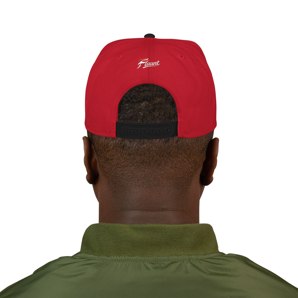 Embroidered 'F' Snapback Hat Lightweight Flat-Brim Cap