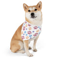 Paw Print Pet Bandana Collar – Colorful Paw Pattern Dog & Cat Accessory