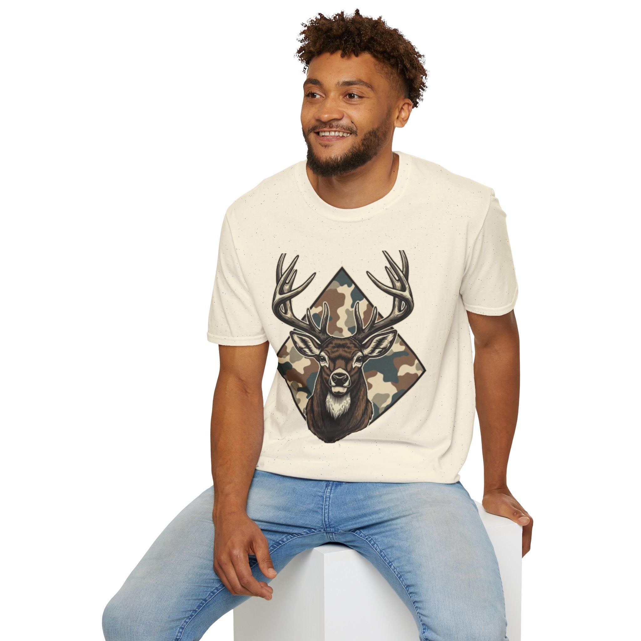 Camo Deer Buck T-Shirt – Graphic Hunting Tee