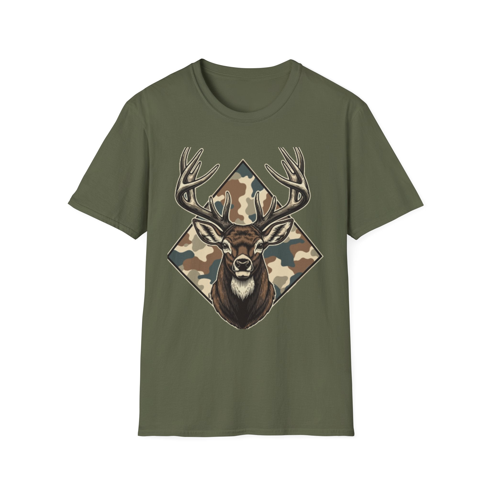 Camo Deer Buck T-Shirt – Graphic Hunting Tee