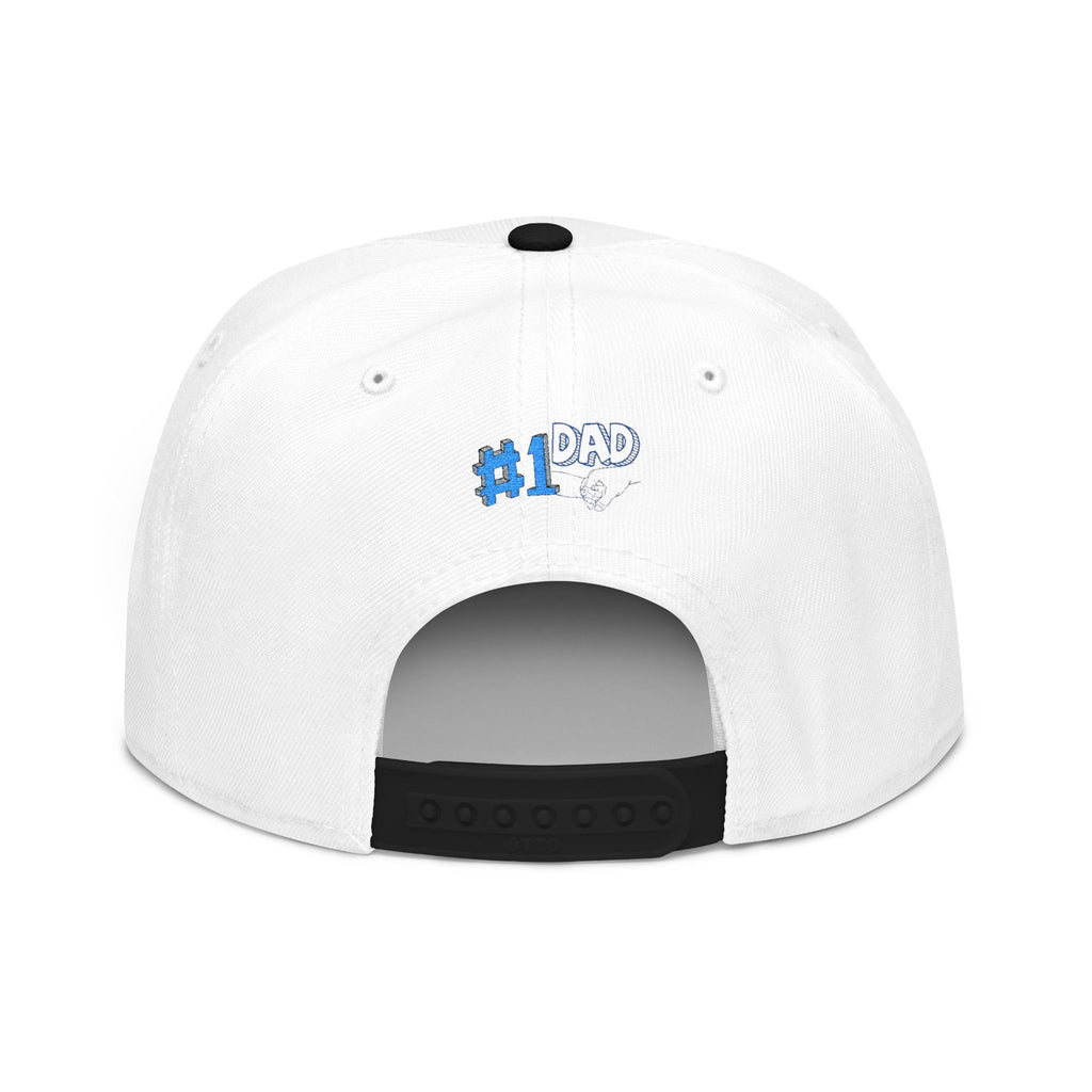 #1 Dad Embroidered Snapback Hat — Blue Accent Father’s Day Cap