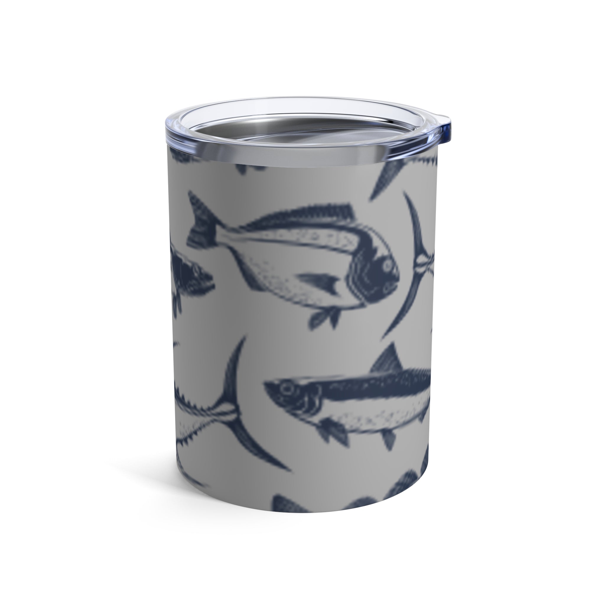 10oz Fish Pattern Tumbler — Insulated Nautical Drink Holder