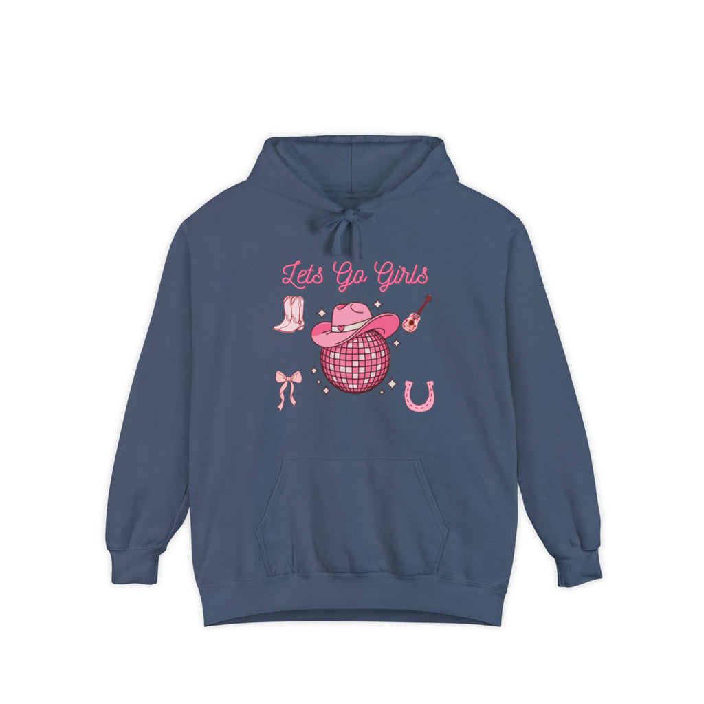 Let’s Go Cowgirls Hoodie — Pink Western Rodeo Graphic