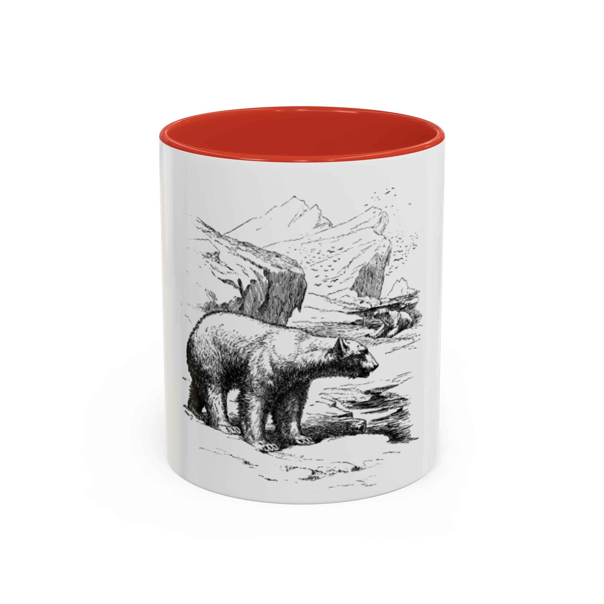 Bear Mountain Coffee Mug — Vintage Wildlife Sketch Accent Mug (11/15oz)