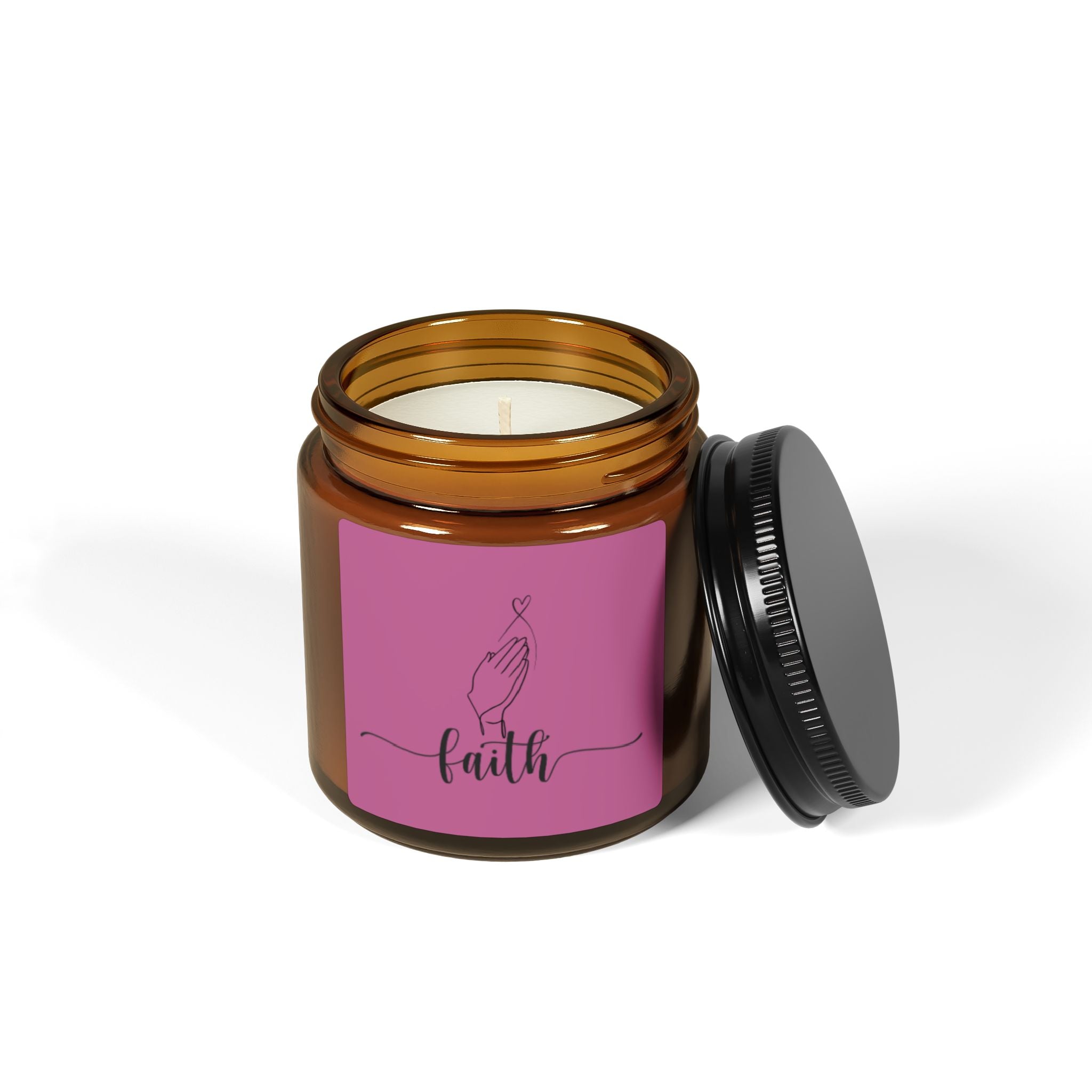 Faith Soy Candle — Amber Jar Scented Candle (Multi-Size)