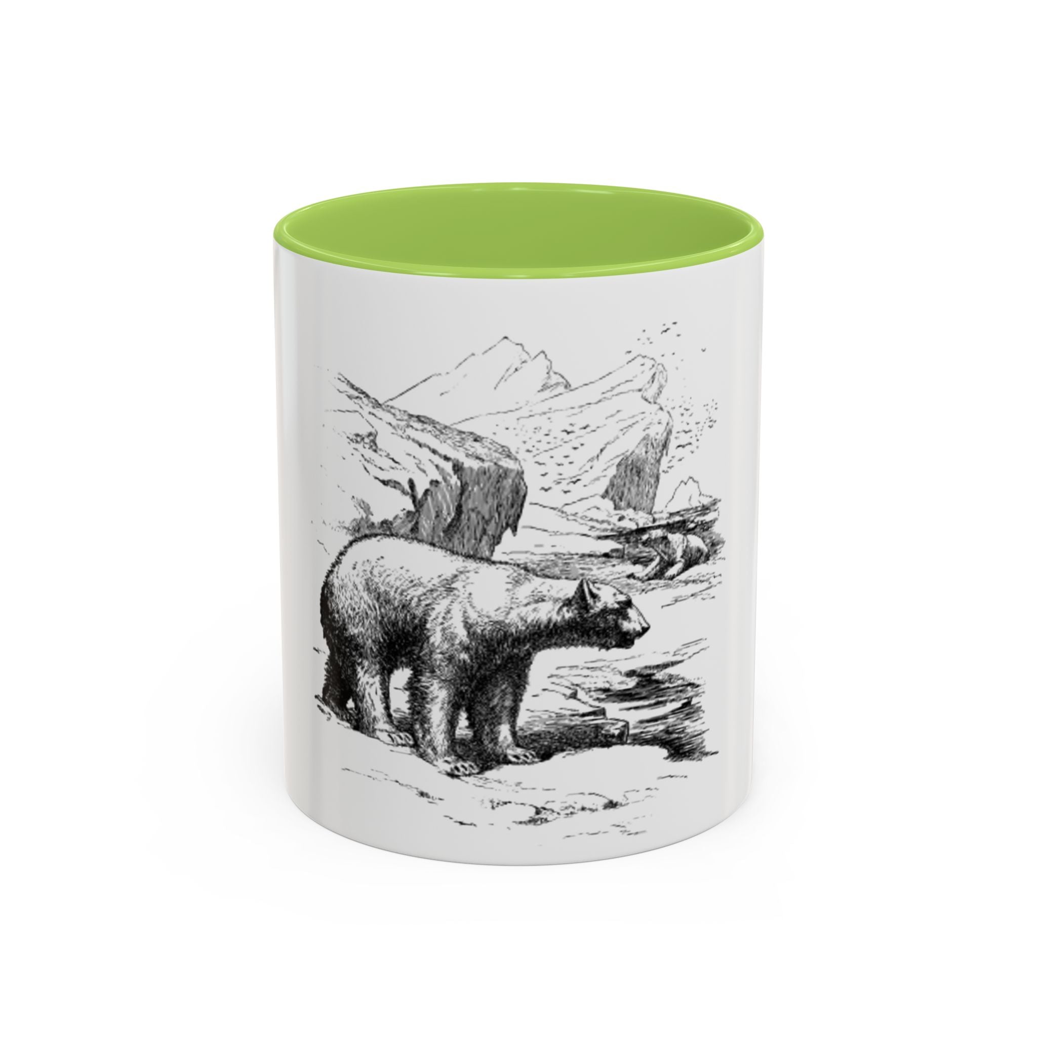 Bear Mountain Coffee Mug — Vintage Wildlife Sketch Accent Mug (11/15oz)