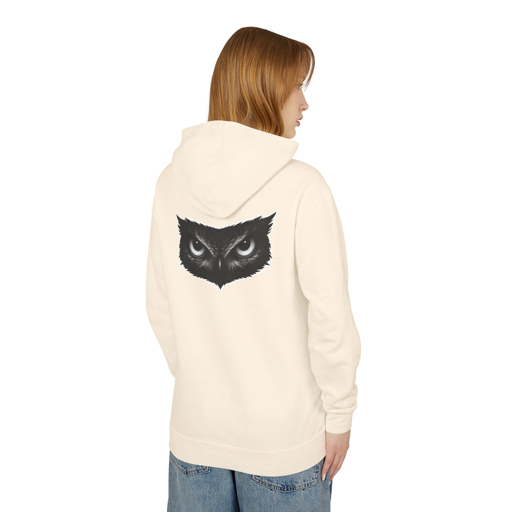 Owl Gaze Hoodie "FLAUNT" Lightweight Hooded Sweatshirt