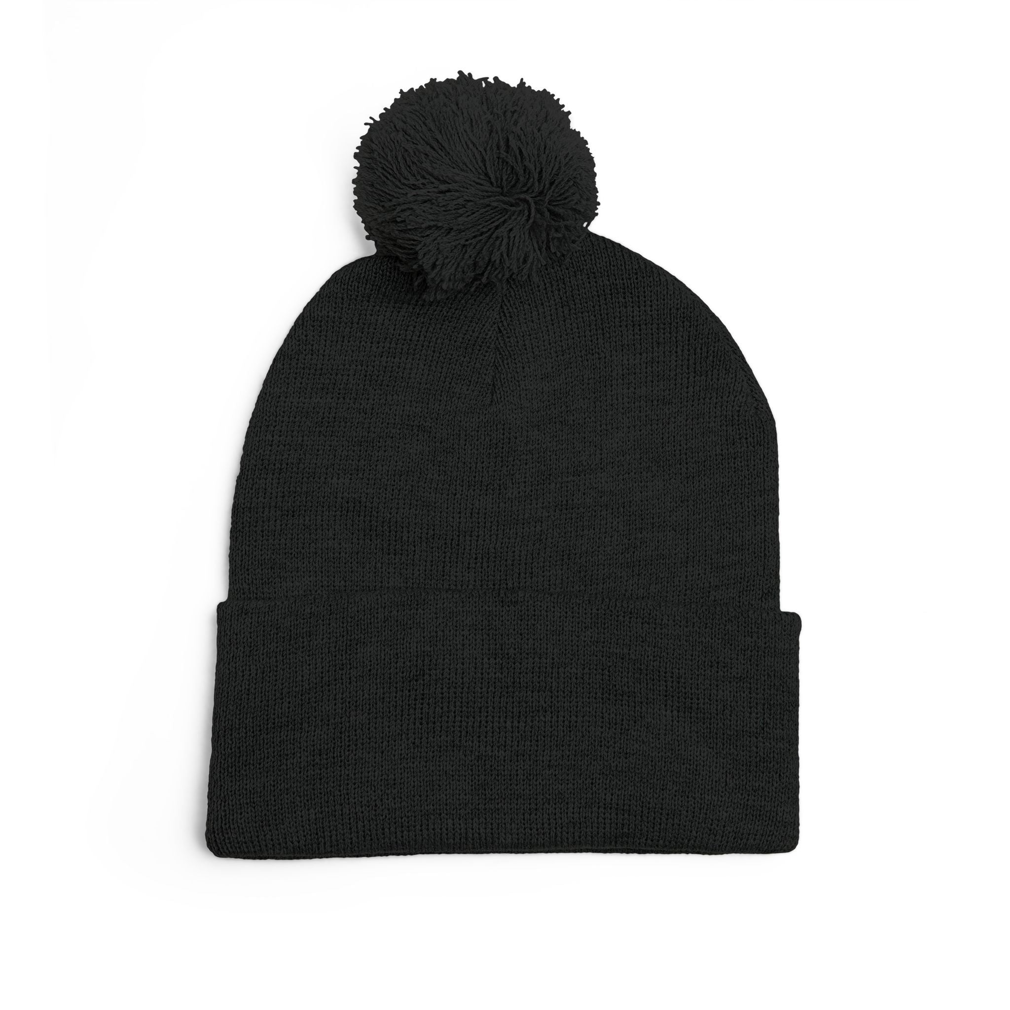 Embroidered 'MOM' Pom-Pom Knit Cap — Cozy Winter Beanie Gift for Moms