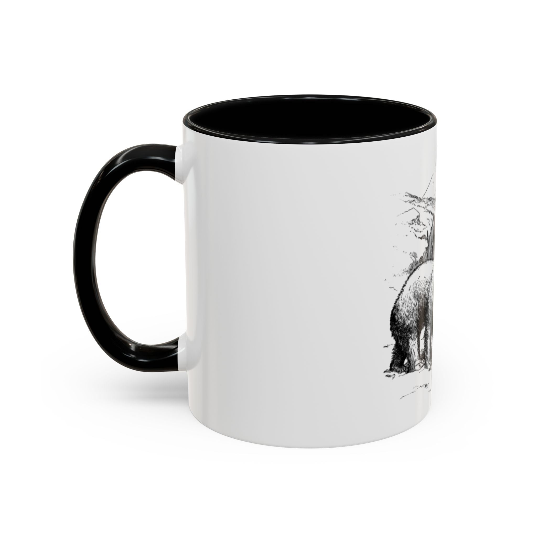 Bear Mountain Coffee Mug — Vintage Wildlife Sketch Accent Mug (11/15oz)