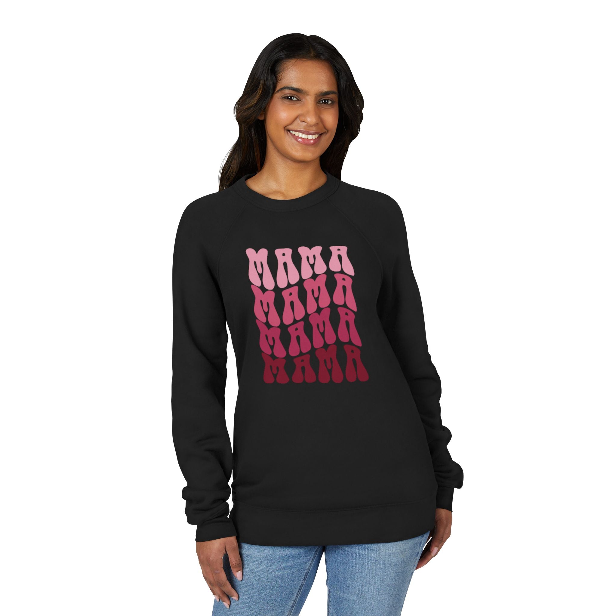 Mama Gradient Graphic Sweatshirt — Retro Pink Mama Crewneck