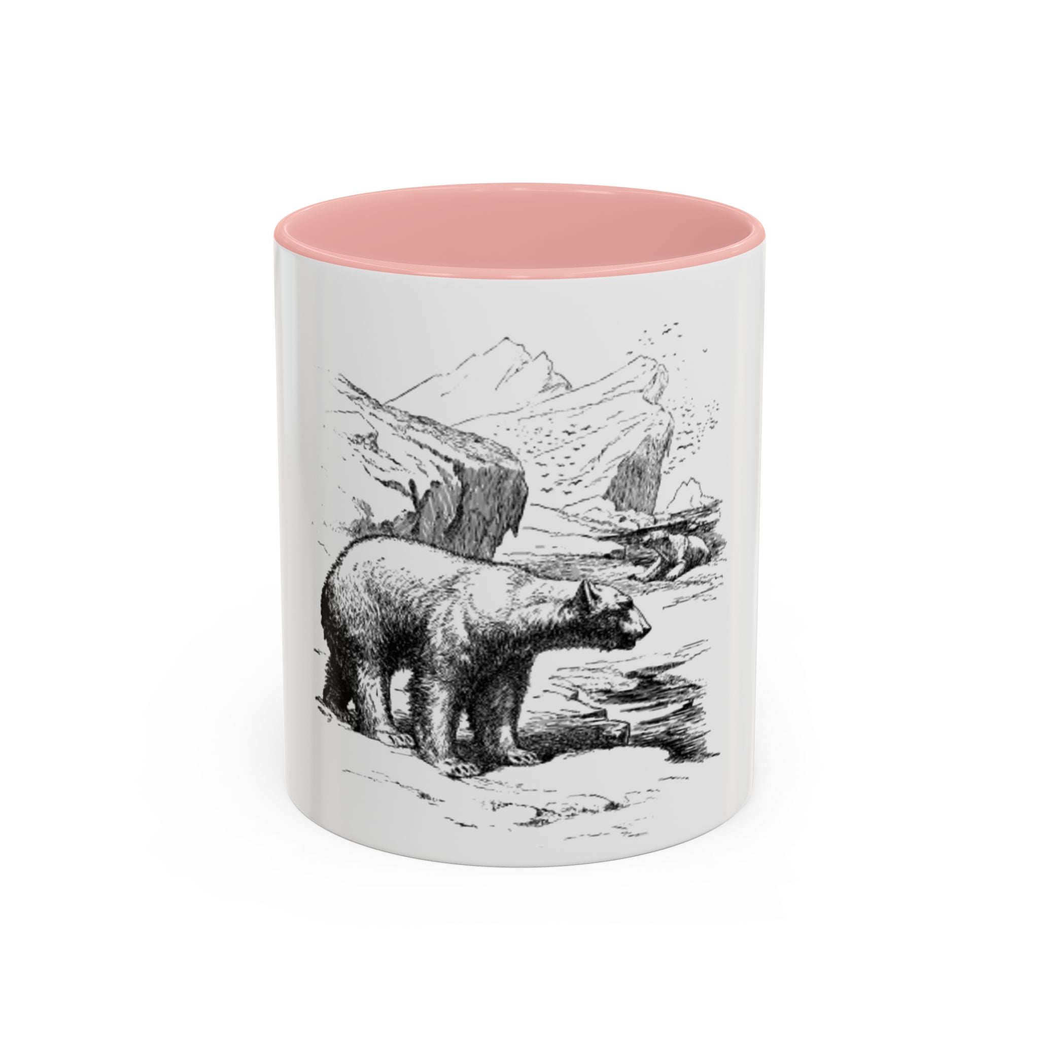 Bear Mountain Coffee Mug — Vintage Wildlife Sketch Accent Mug (11/15oz)