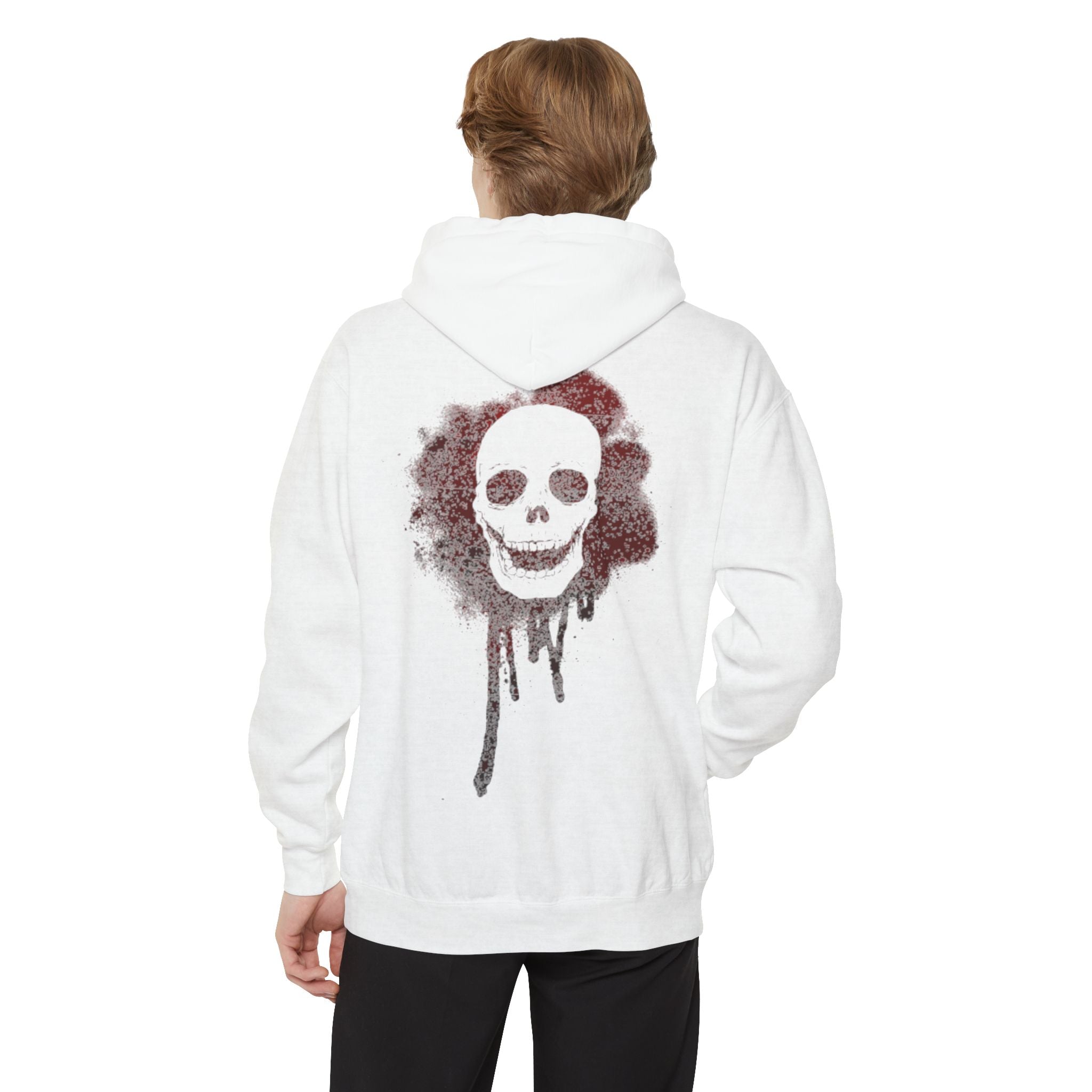 Skull Drip Hoodie — Graphic Garment-Dyed Pullover